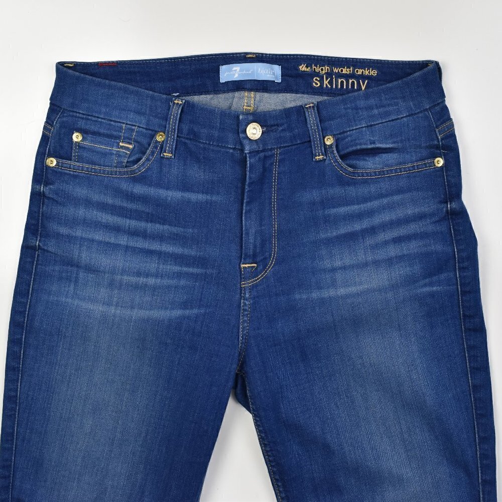 7 For All Mankind b(air) High Waist Ankle Skinny Jeans 28 - Picture 4 of 7